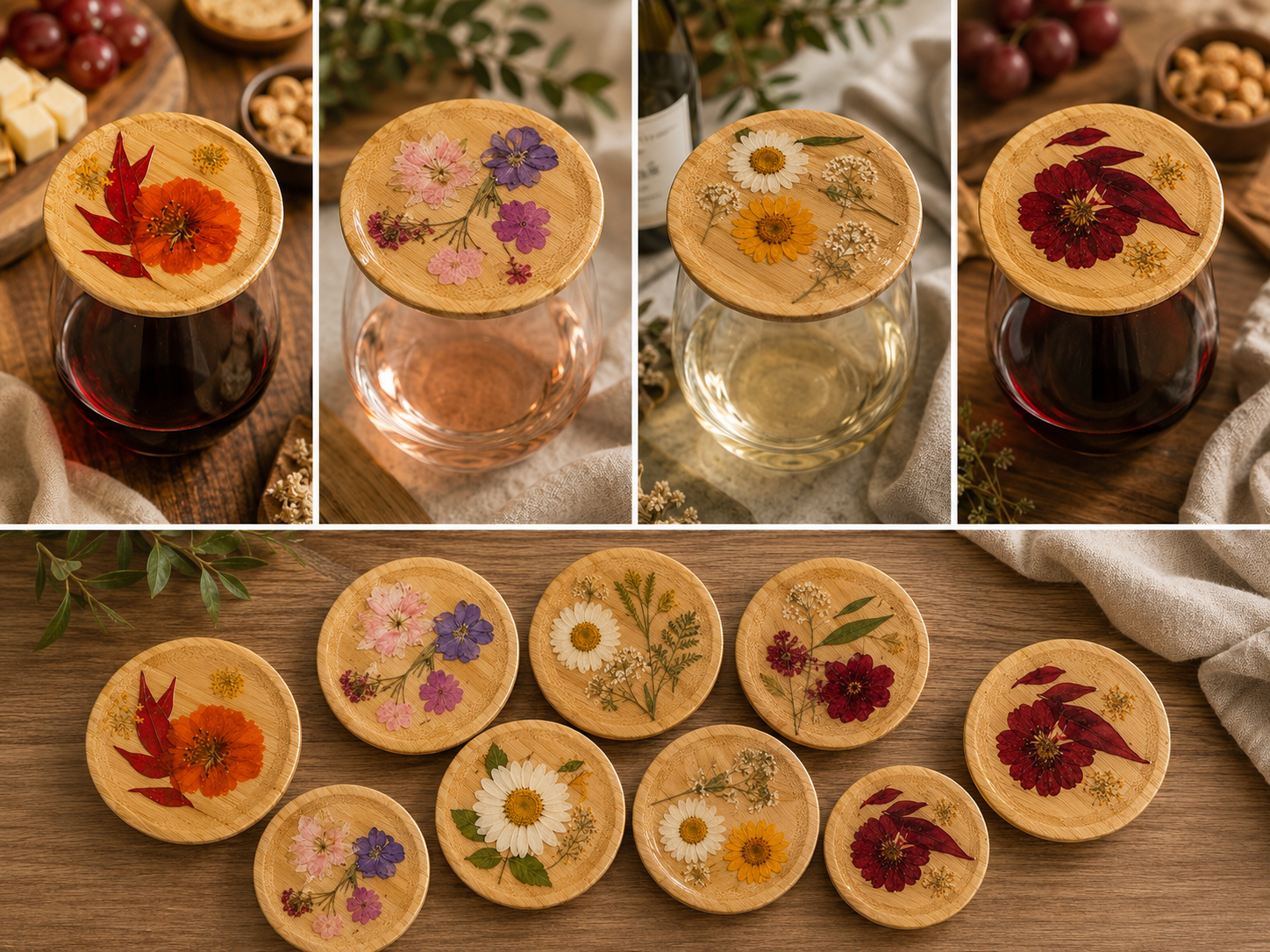 Bloom Wine & Charcuterie Toppers