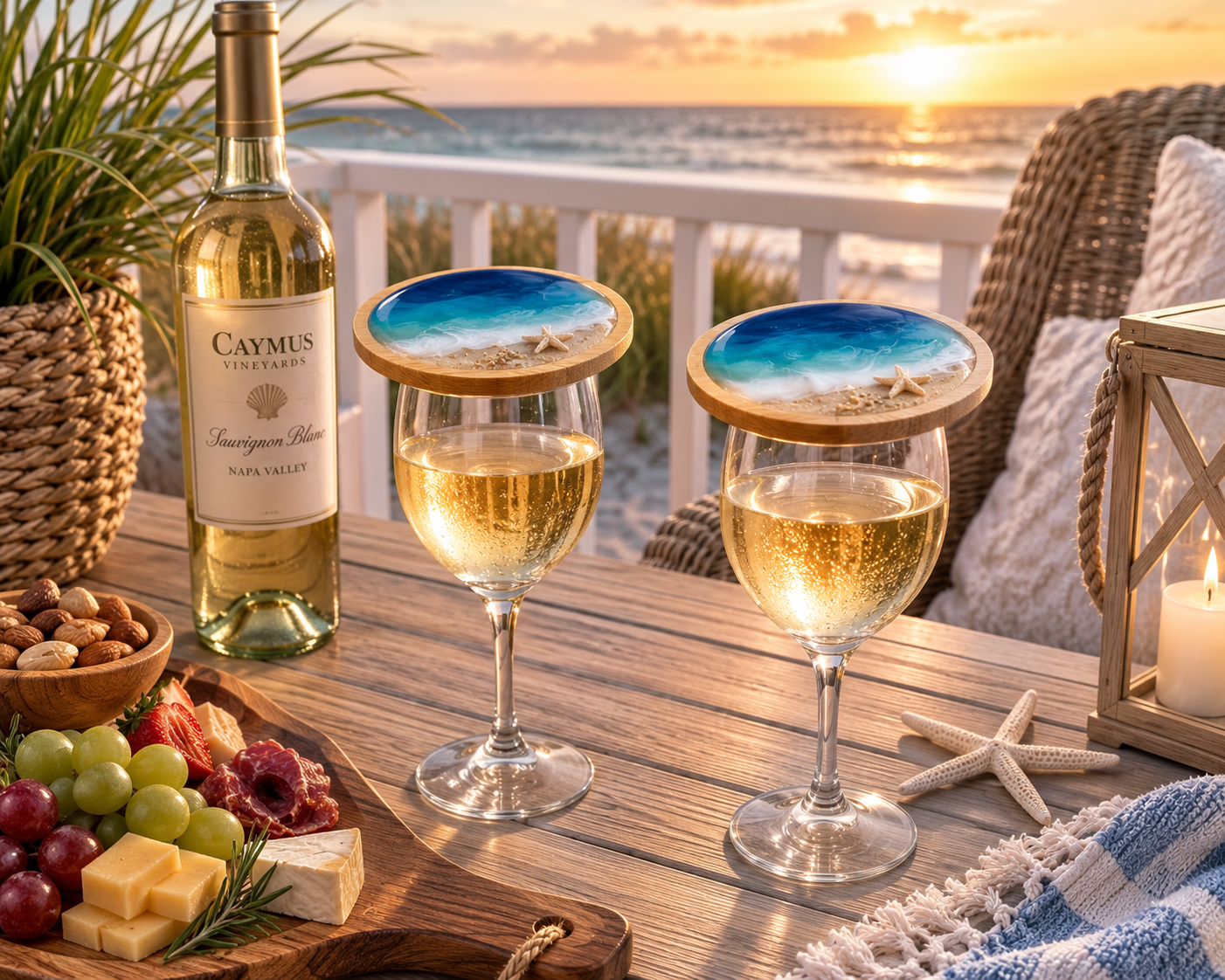 Shoreline Wine Toppers