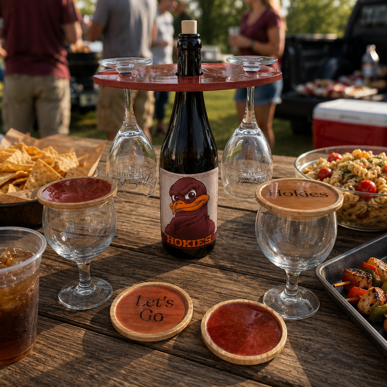Point After Set ~ Wine Caddy and Tailgate Glass Toppers
