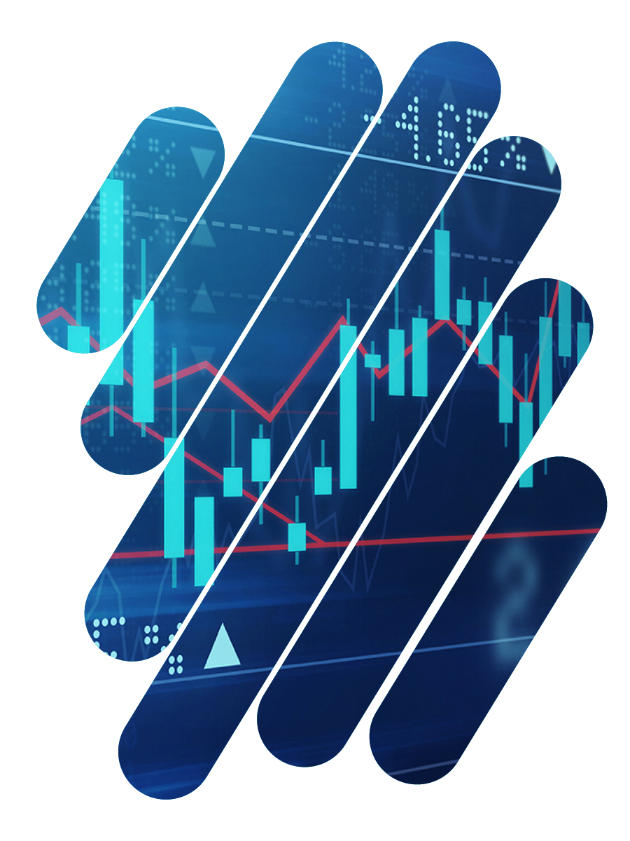 Candlestick chart displaying market trends for research and analysis.