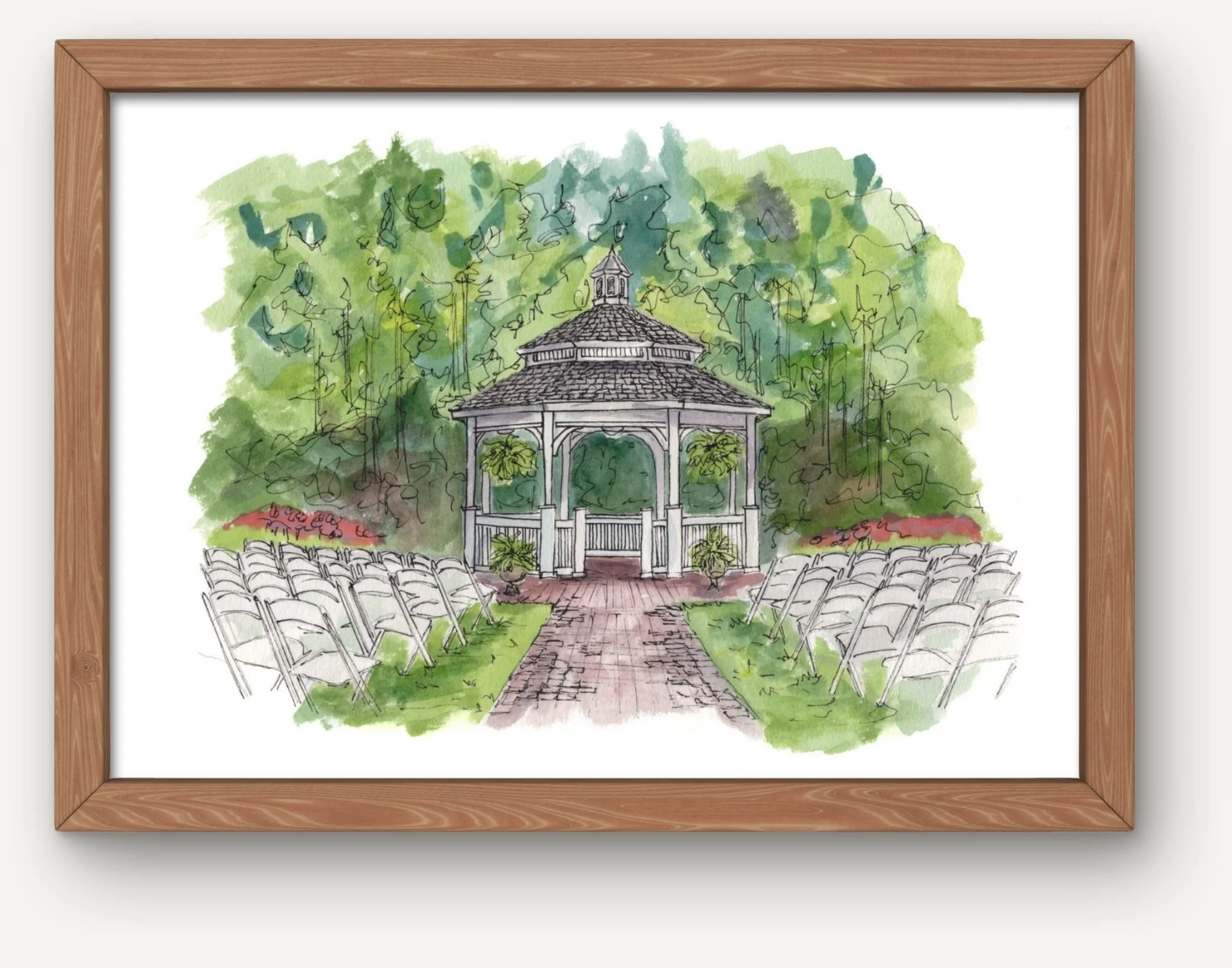 RLO Gift Guide Wedding Watercolor Portrait