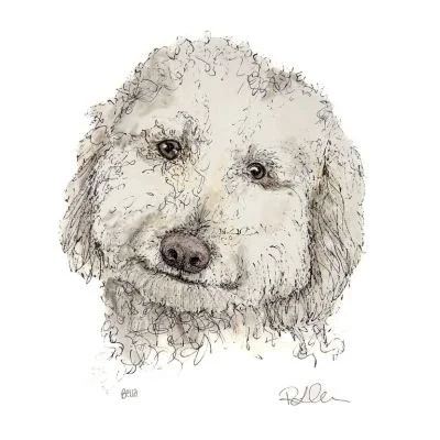 RLO Pet Watercolor Portrait Bella