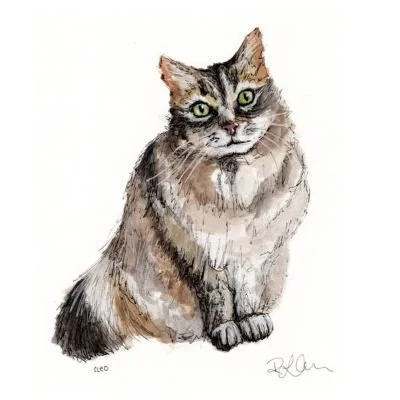 RLO Pet Watercolor Portrait Cleo
