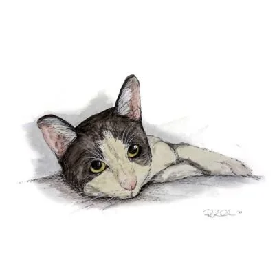 RLO Pet Watercolor Portrait Cat