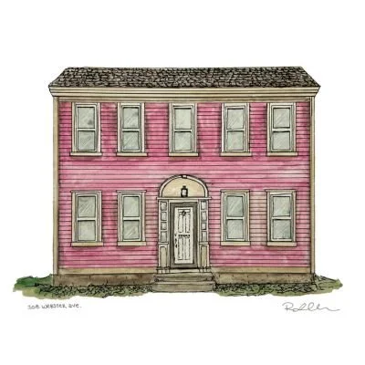 RLO House Watercolor Portrait Webster Ave
