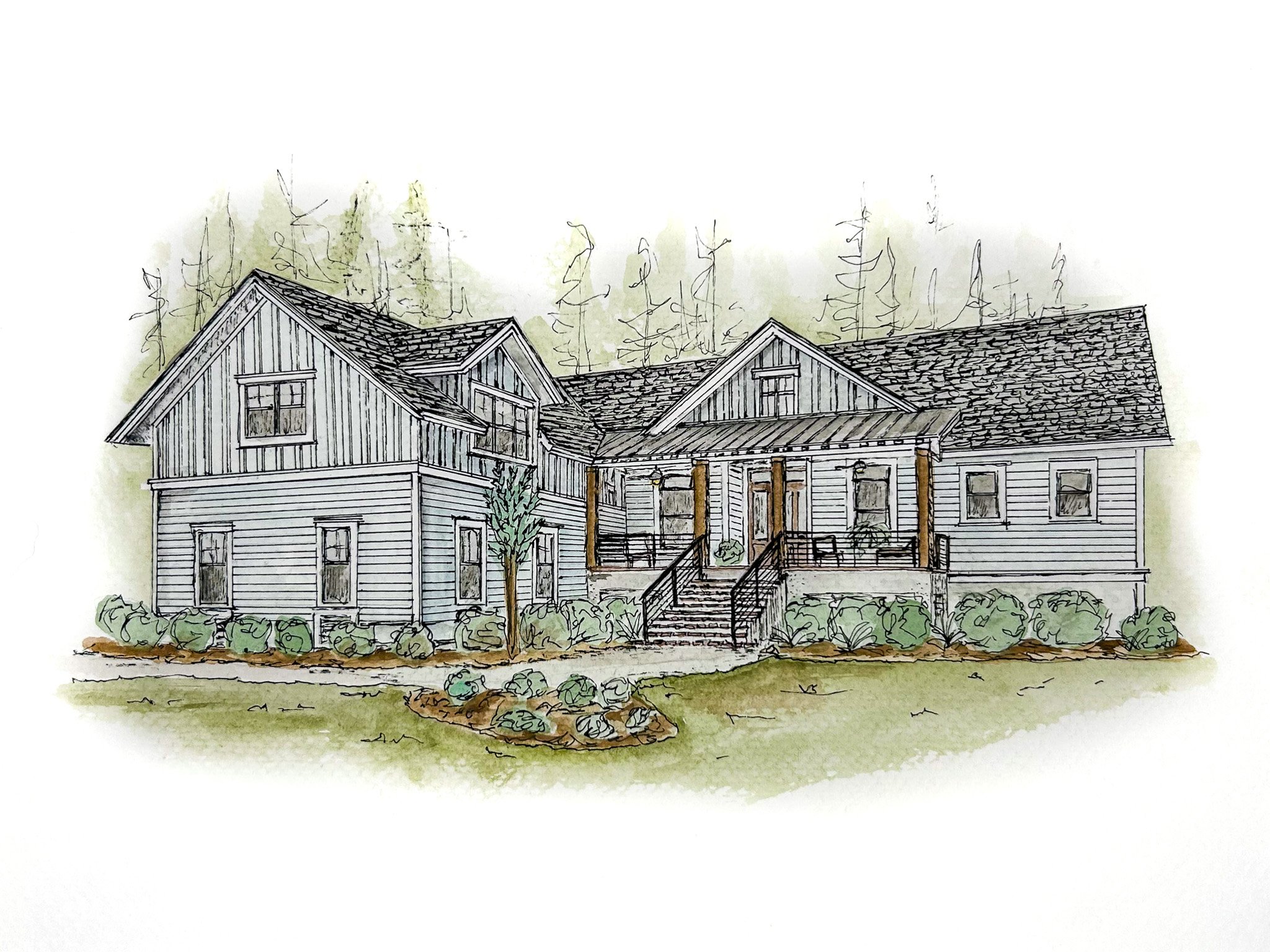 RLO House Portrait Commissioned Gift