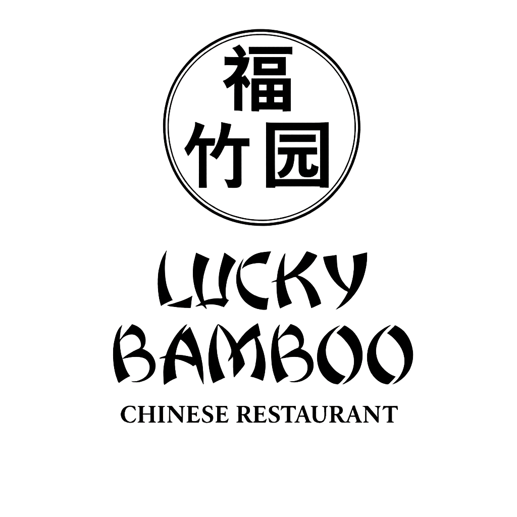 Logo for Lucky Bamboo Chinese Restaurant with Chinese characters in a circle and the words "Lucky Bamboo" and "Chinese Restaurant" underneath.