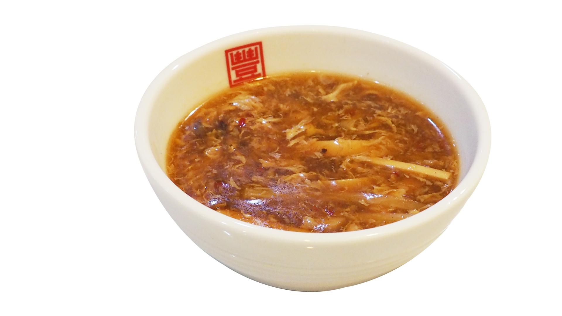 A classic Chinese spicy soup with tofu, egg, bamboo shoots, and mushrooms.