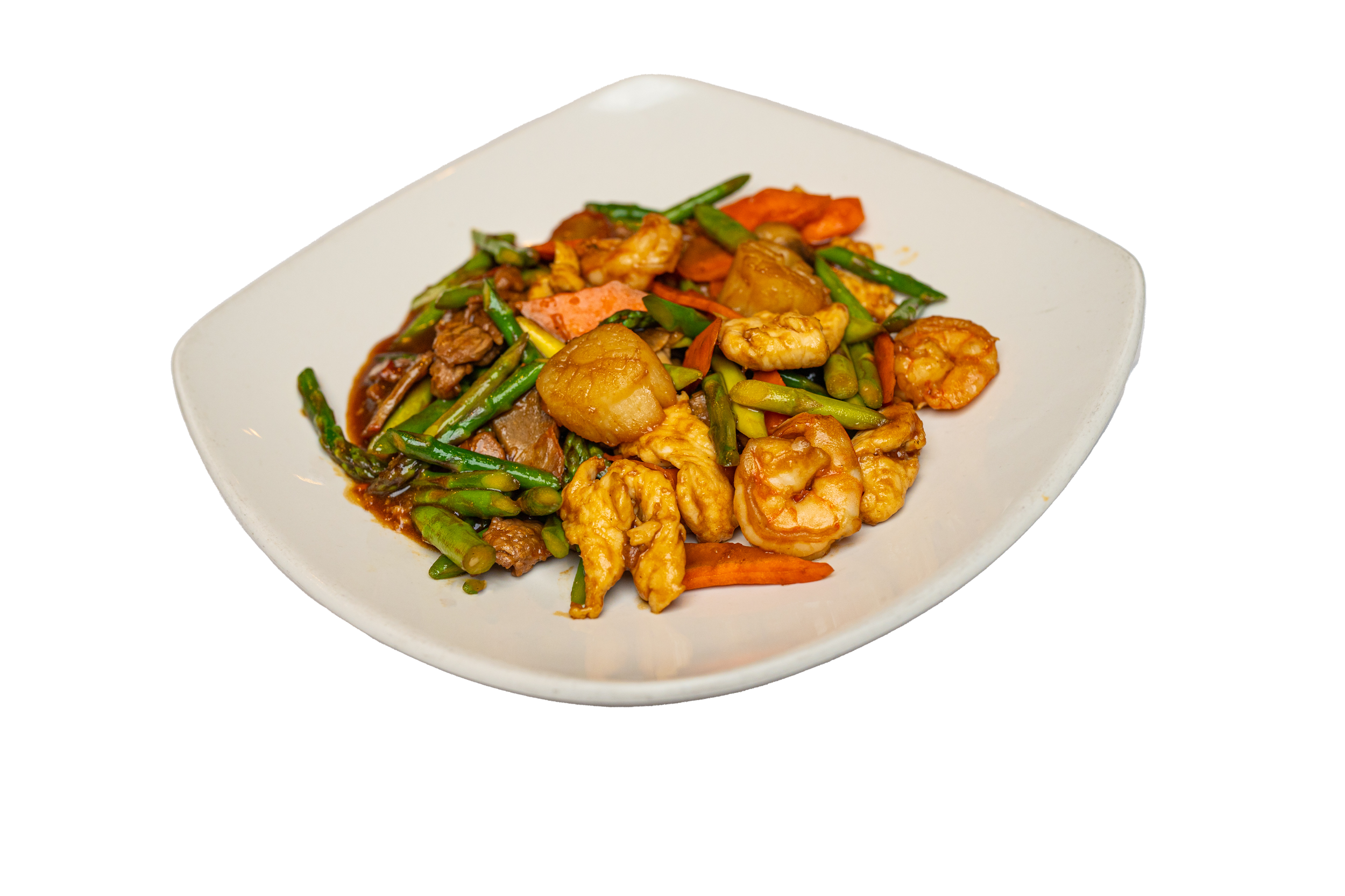 Our signature combination of land and sea, finished in our signature chef's special sauce.
