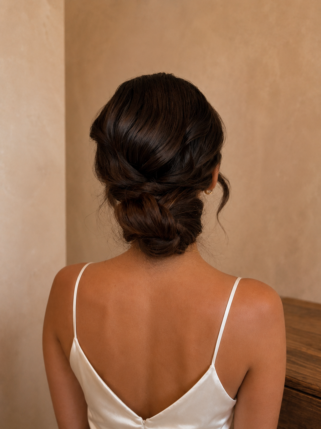 bride with an elegant romantic bridal updo 