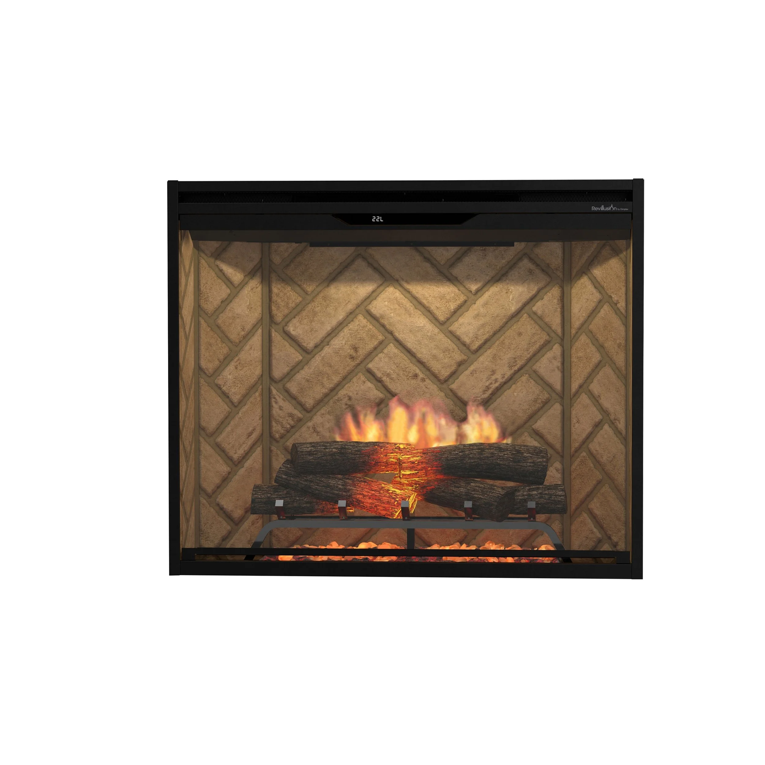 Dimplex Revillusion 36" Portrait Built-In Electric Firebox - Herringbone