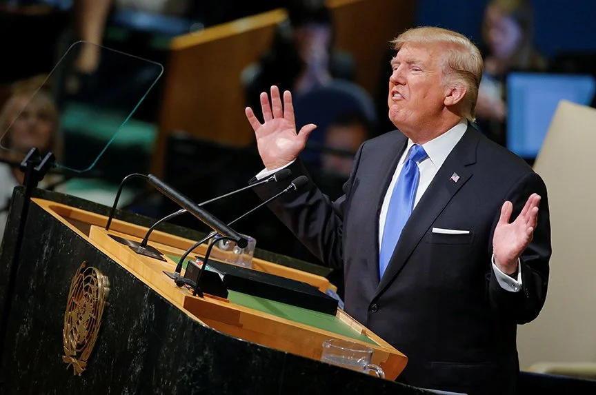 Donald Trump speaking at the September 22, 2026 United Nations General Assembly.