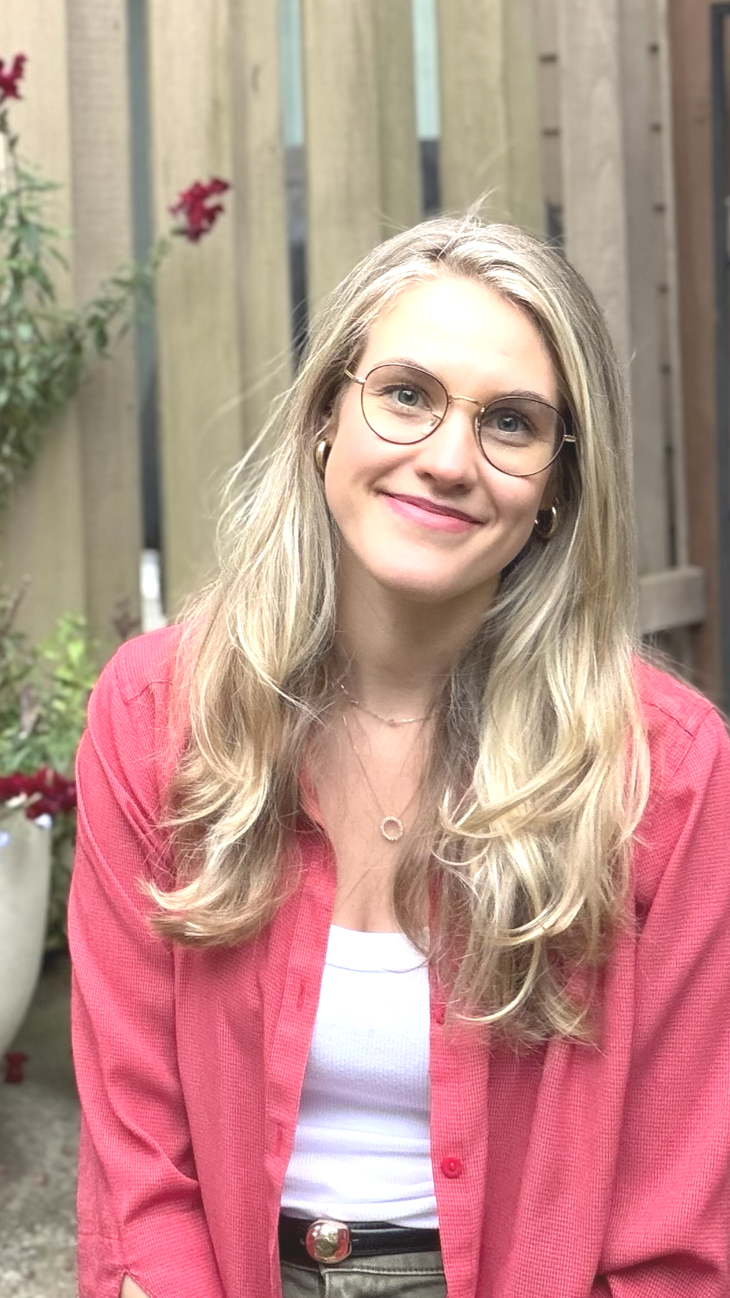 image of Dr. Rachel Horak, white young female with blonde hair and glasses