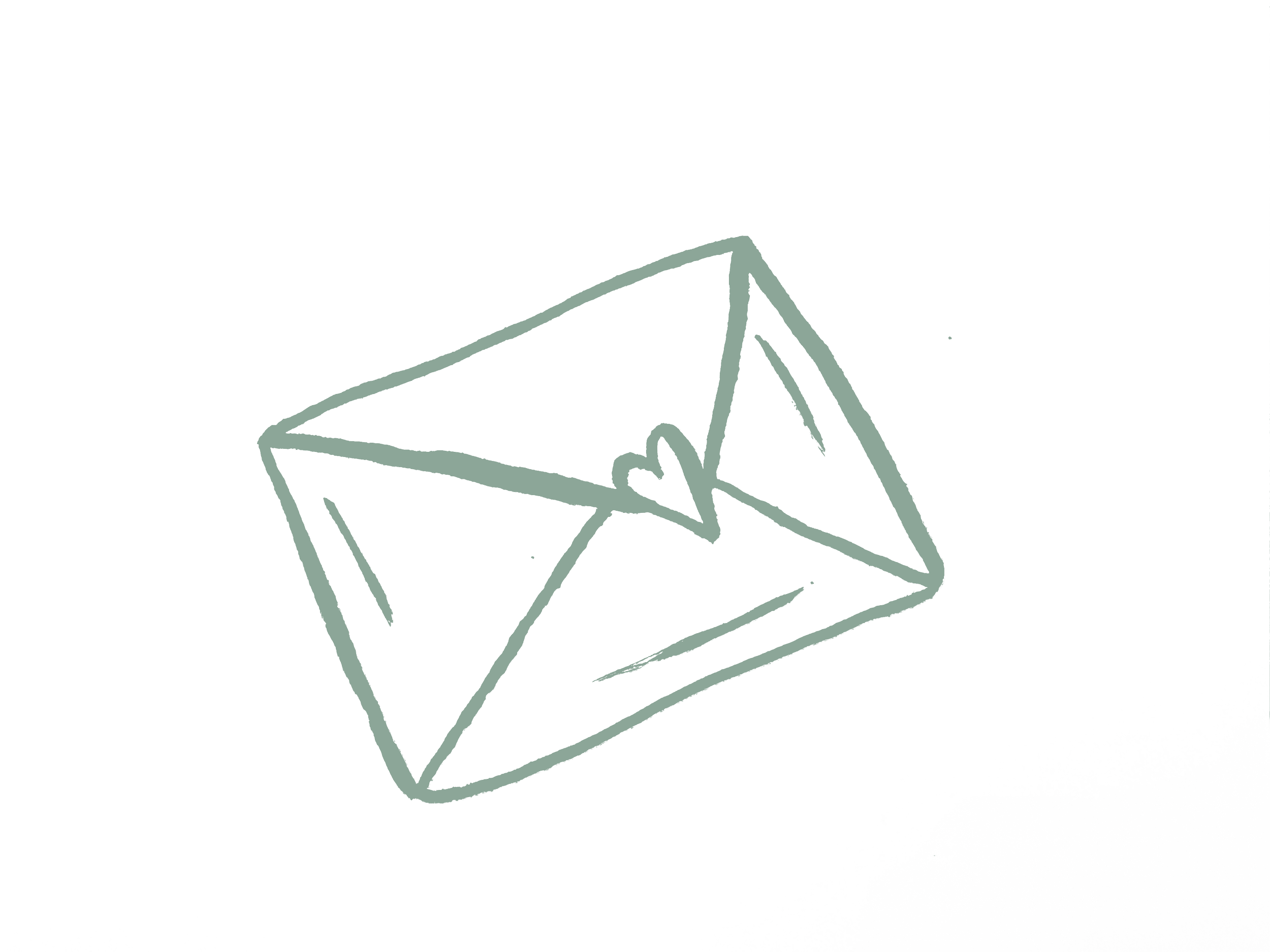 Hand-drawn envelope illustration.