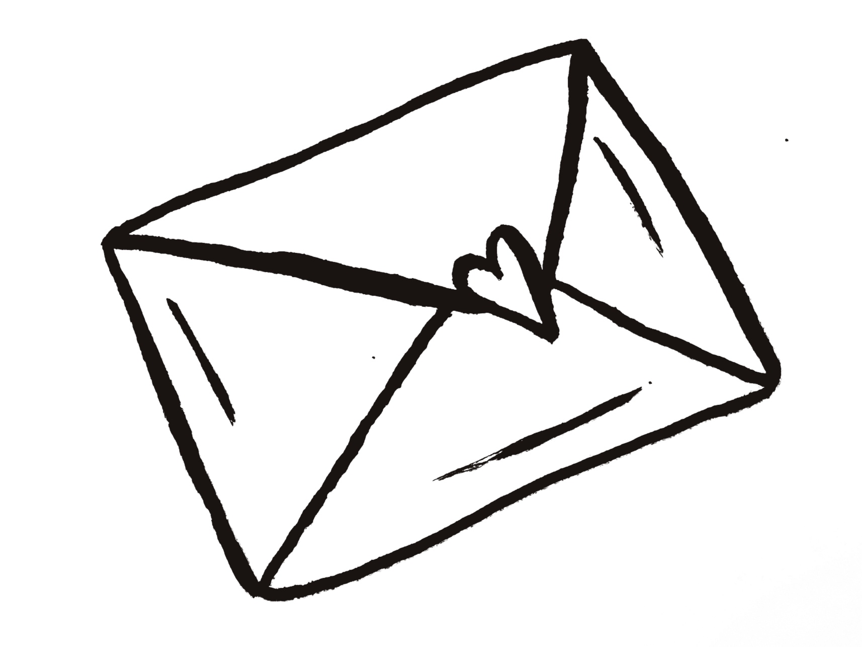 Hand-drawn letter illustration