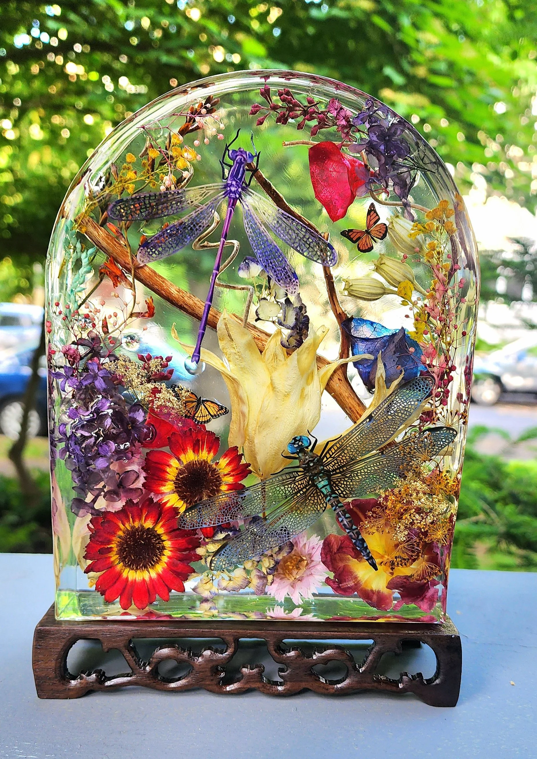 6.5" Wide 9" Tall Dragonfly Arch