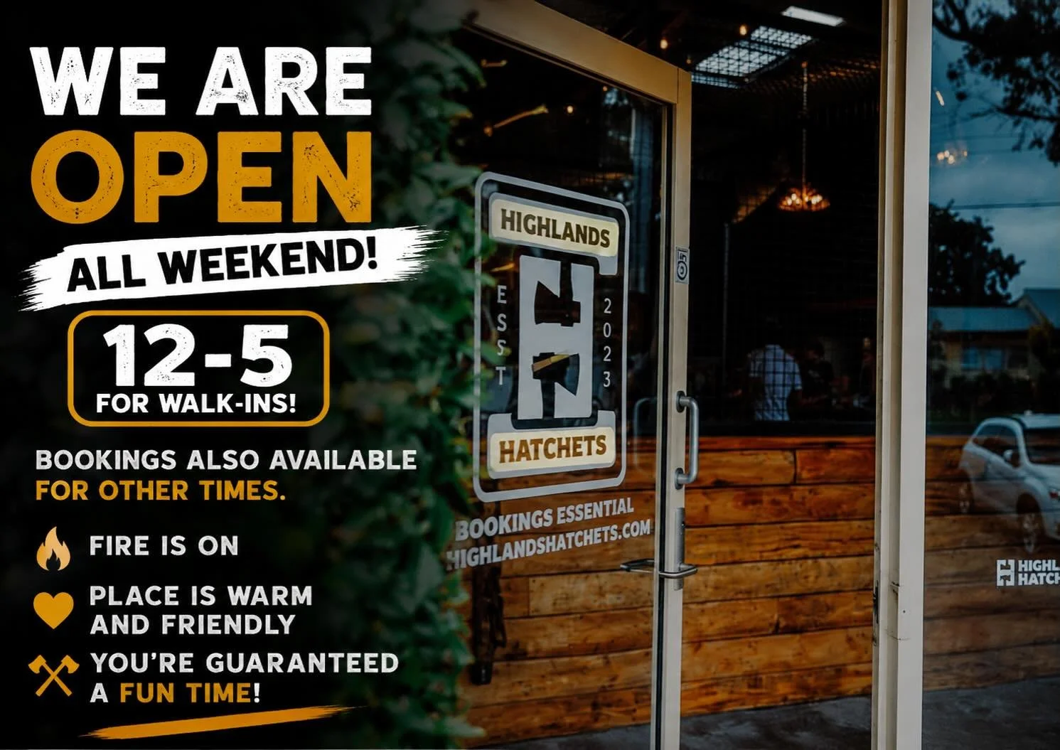 For further info call or text 0481 110 073 or email throwit@highlandshatchets.com 🪓

#weekendvibes #southernhighlandstourism #friends #axethrowing #may