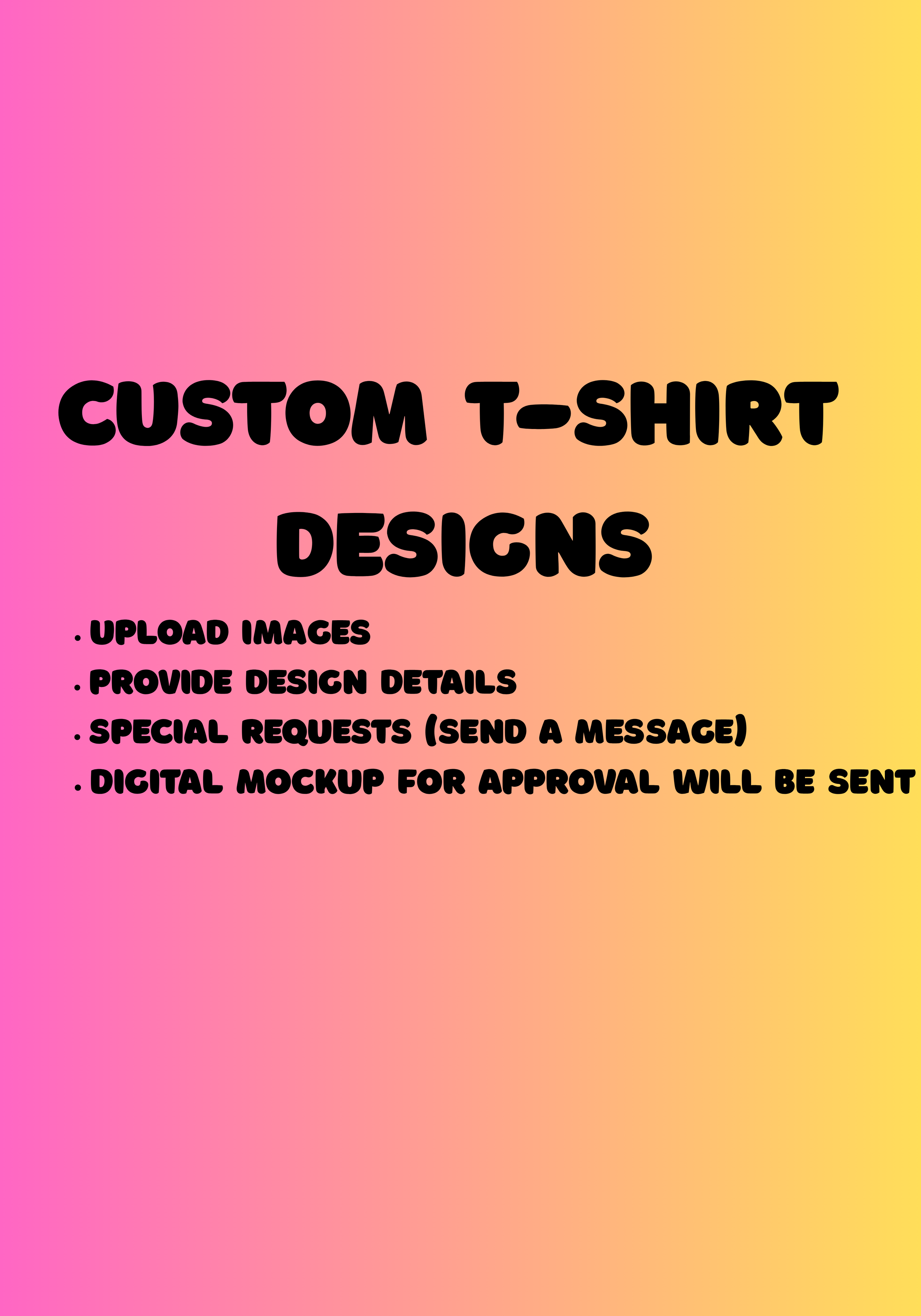 Custom Artist T-Shirts – Made to Order! 👕