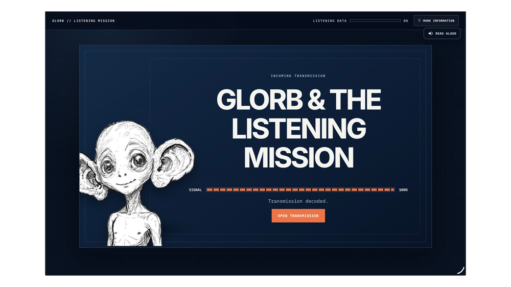 GLORB Listening Mission preview.
