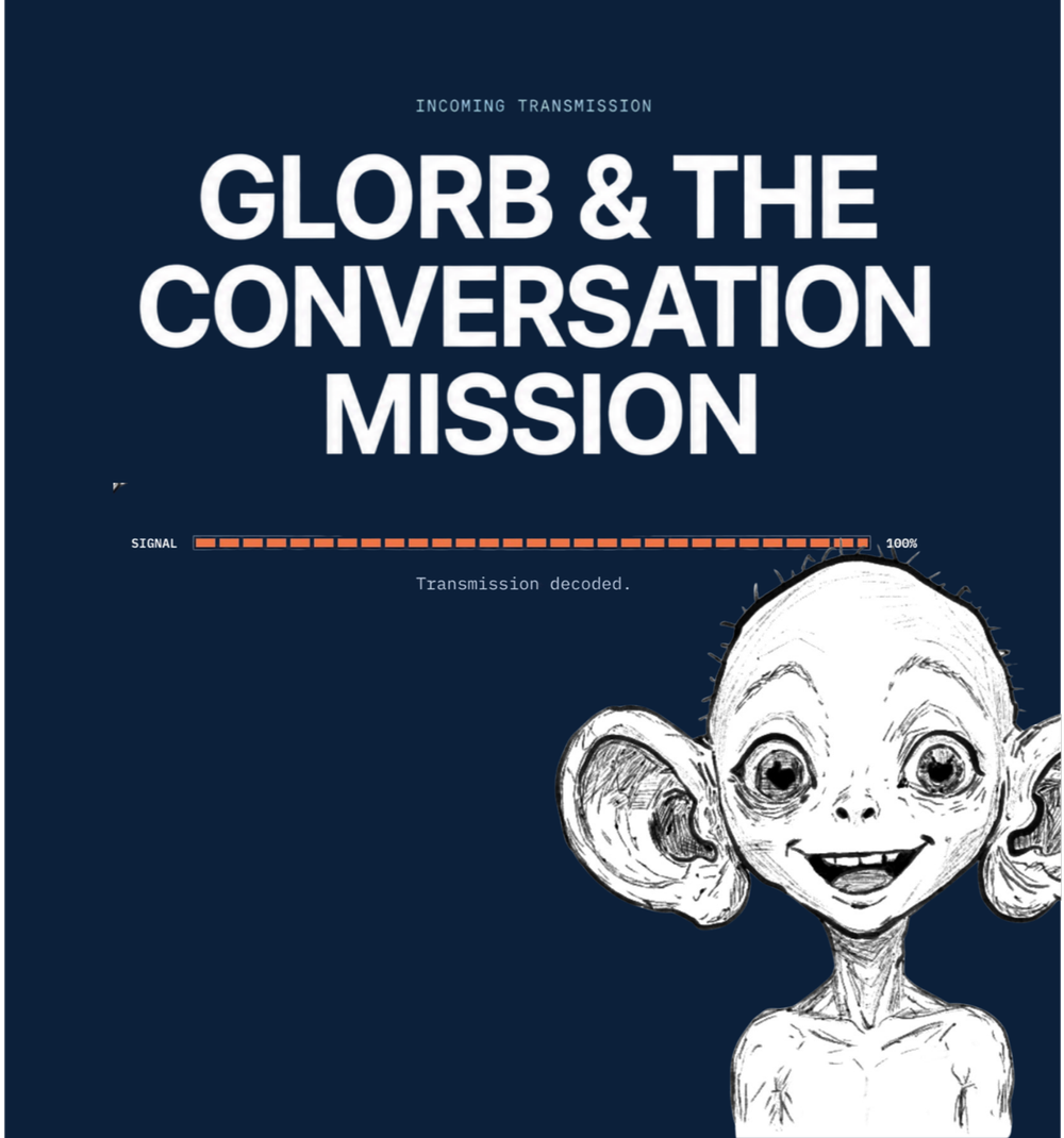 Glorb Conversation Mission digital learning experience