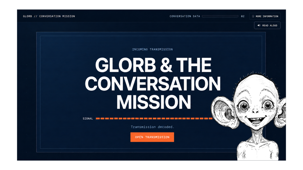 GLORB Conversation Mission preview.