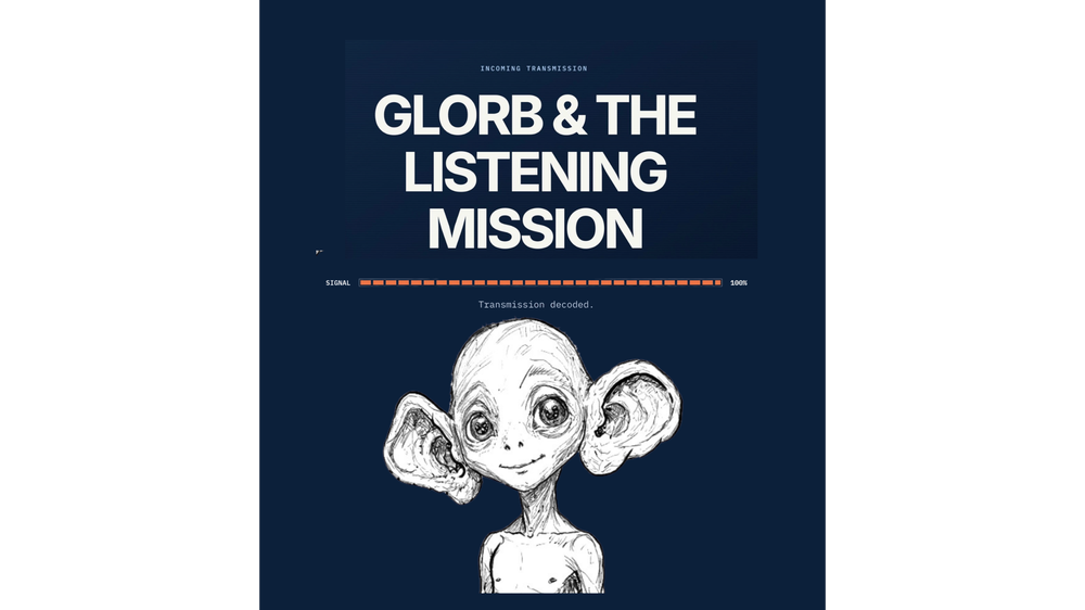 Glorb Listening Mission digital learning experience