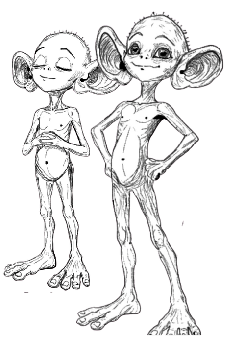 Drawing of Glorb standing proudly.