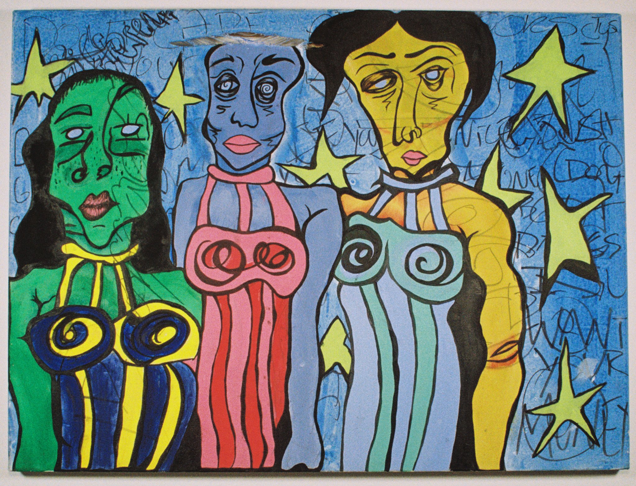 3 Sisters 
(40”x30”)
Acrylic Paint on Canvas 
Note: Salvaged Canvas
(2019)
