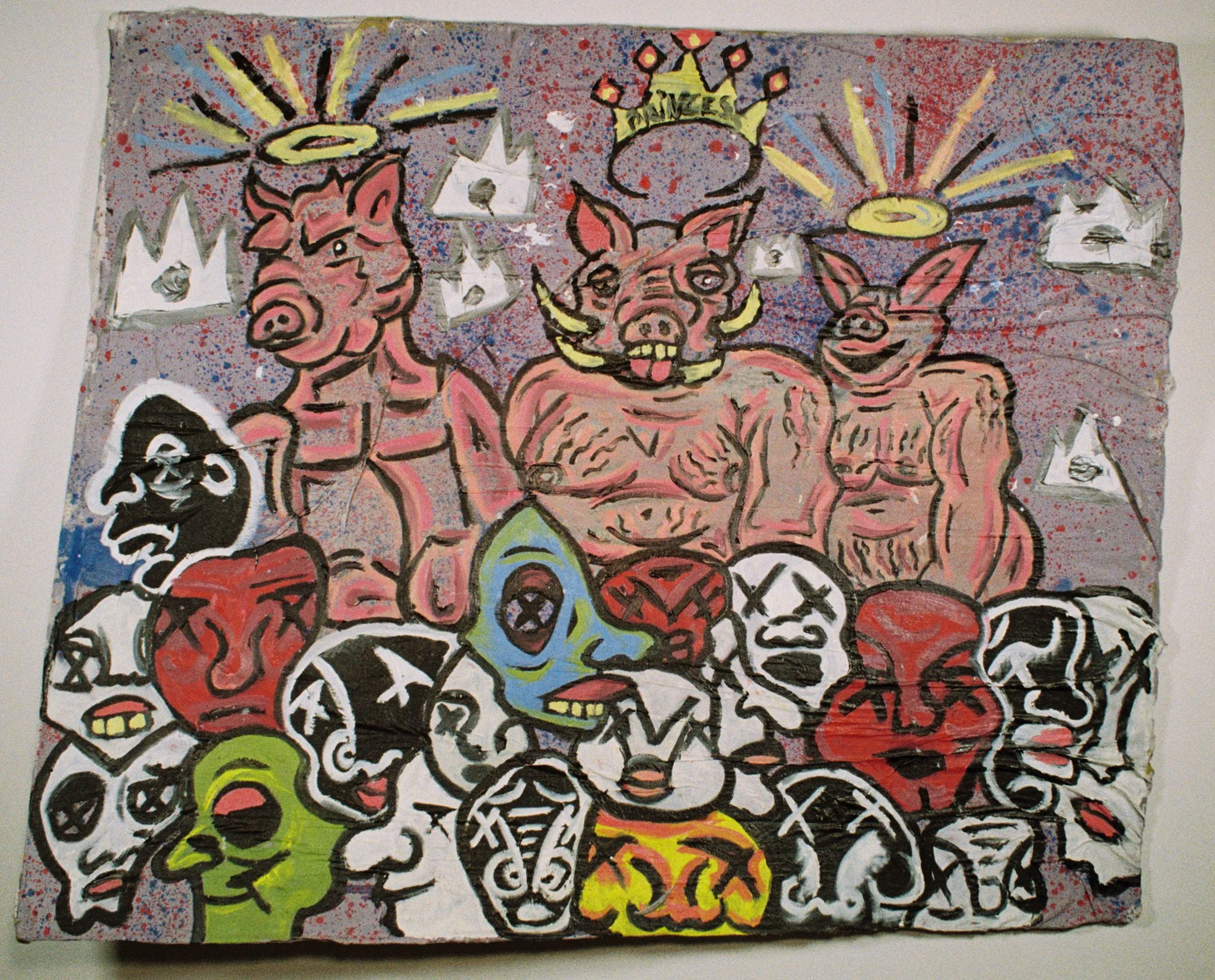 PigMen 
(46”x39”)
Acrylic Paint on Linen and Cardboard 
(2020) 
