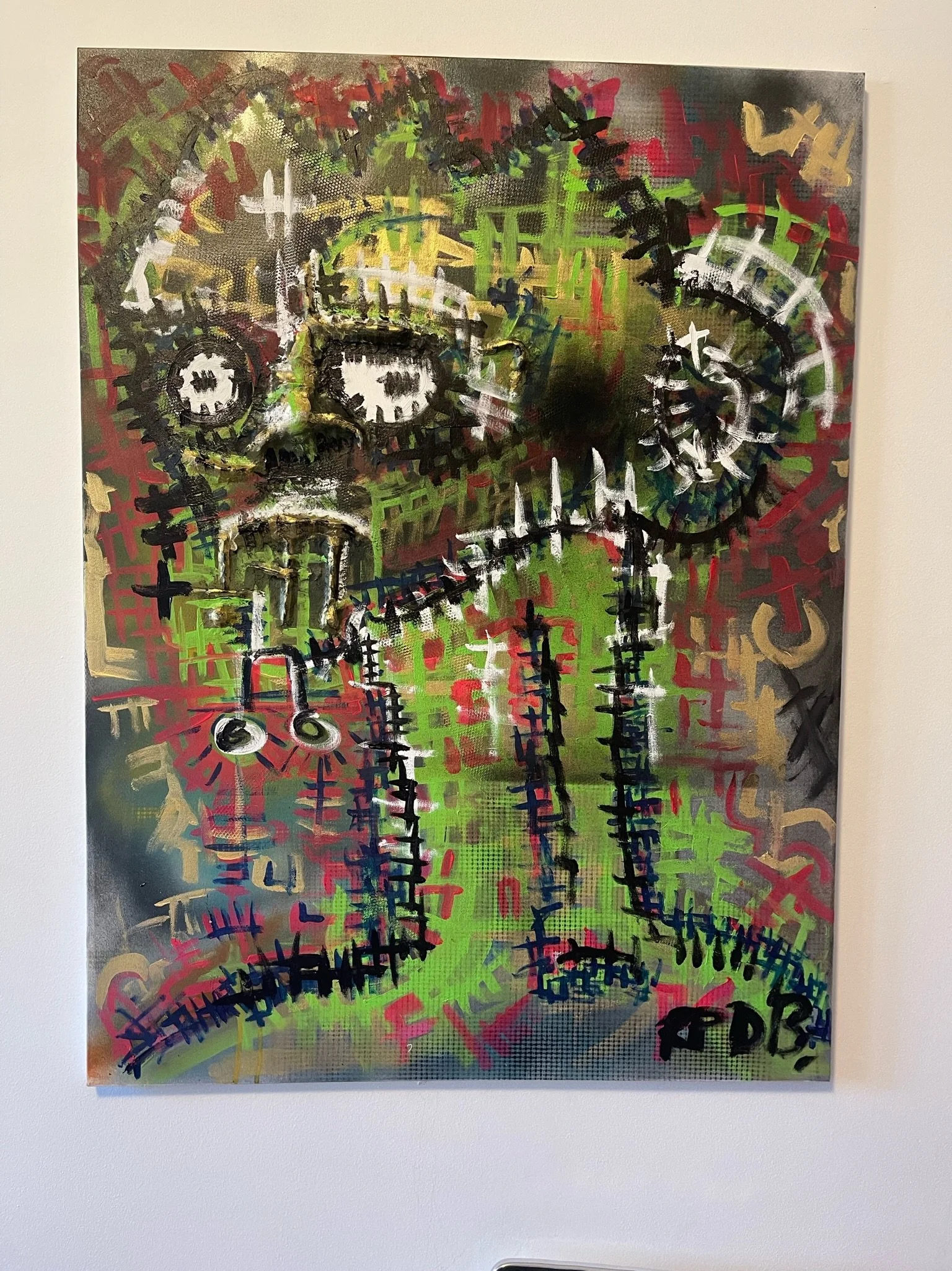 Untitled Painting #6
(30"x40")
Acrylic Paint & Wall Paint & Clay on Canvas
(2020)