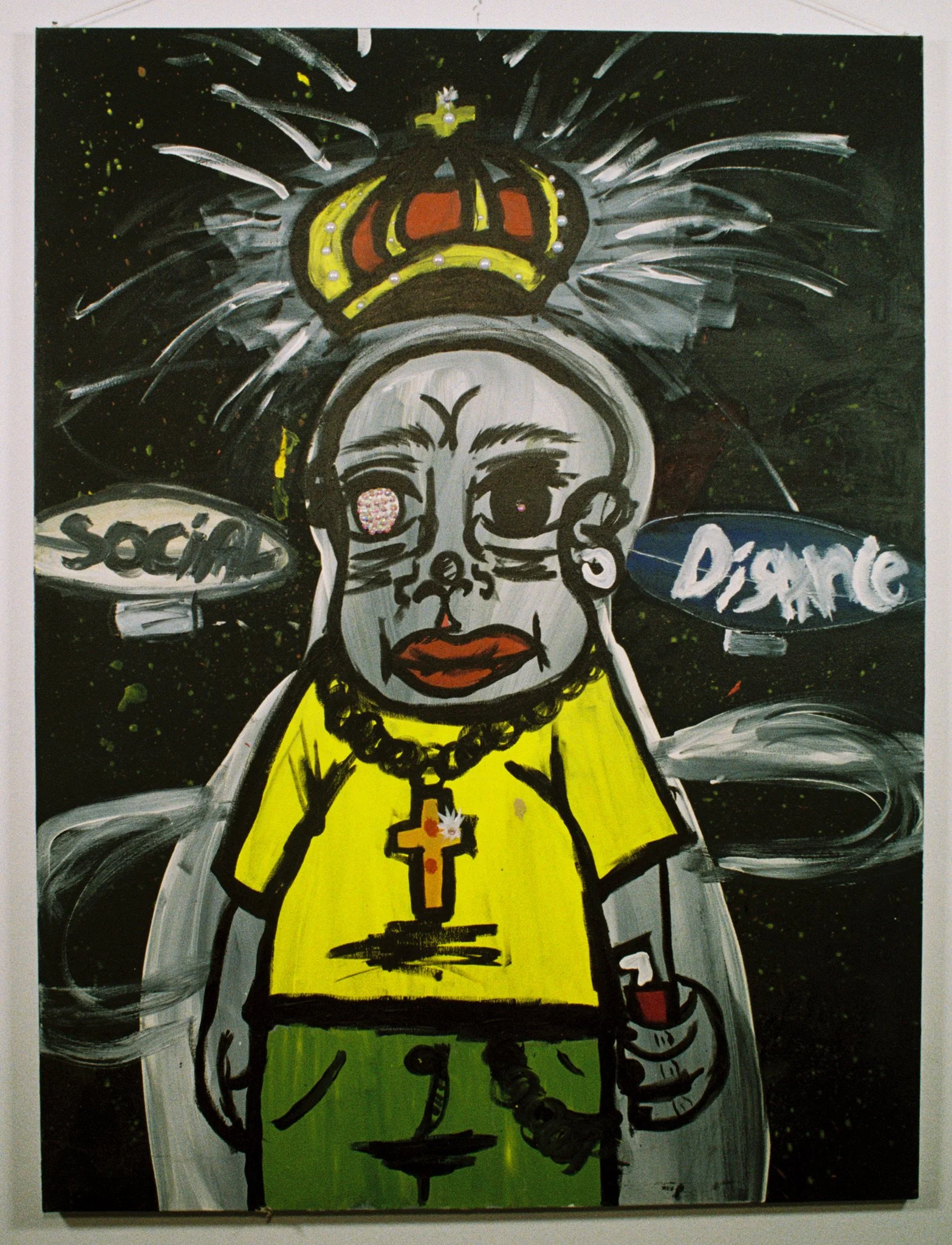 King of 
(30”x40”)
Acrylic & Oil Paint on Canvas with Rhinestones 
(2020)
