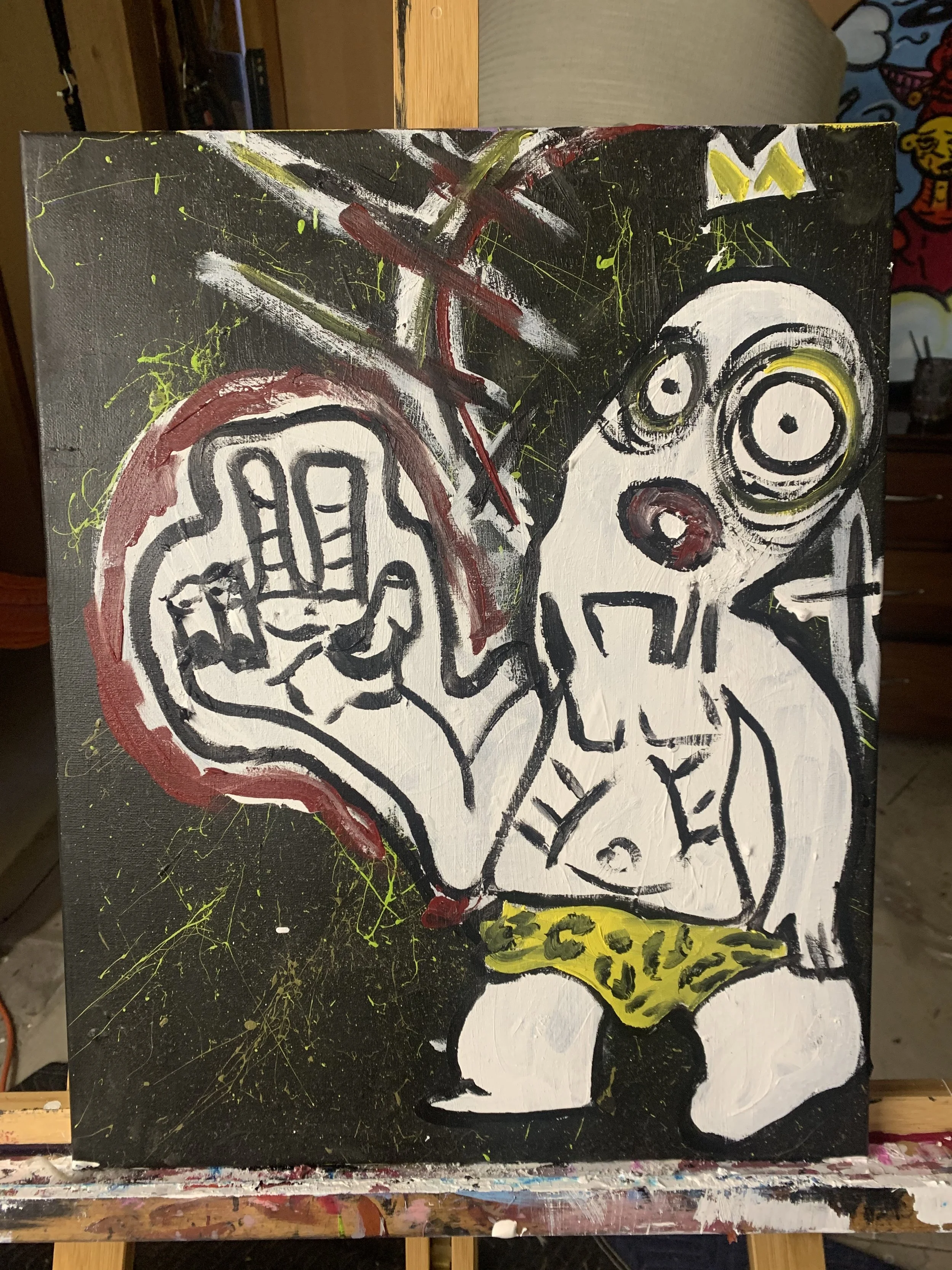 Untitled Painting #1
(18”x22”)
Acrylic Paint on canvas 
(2021)
