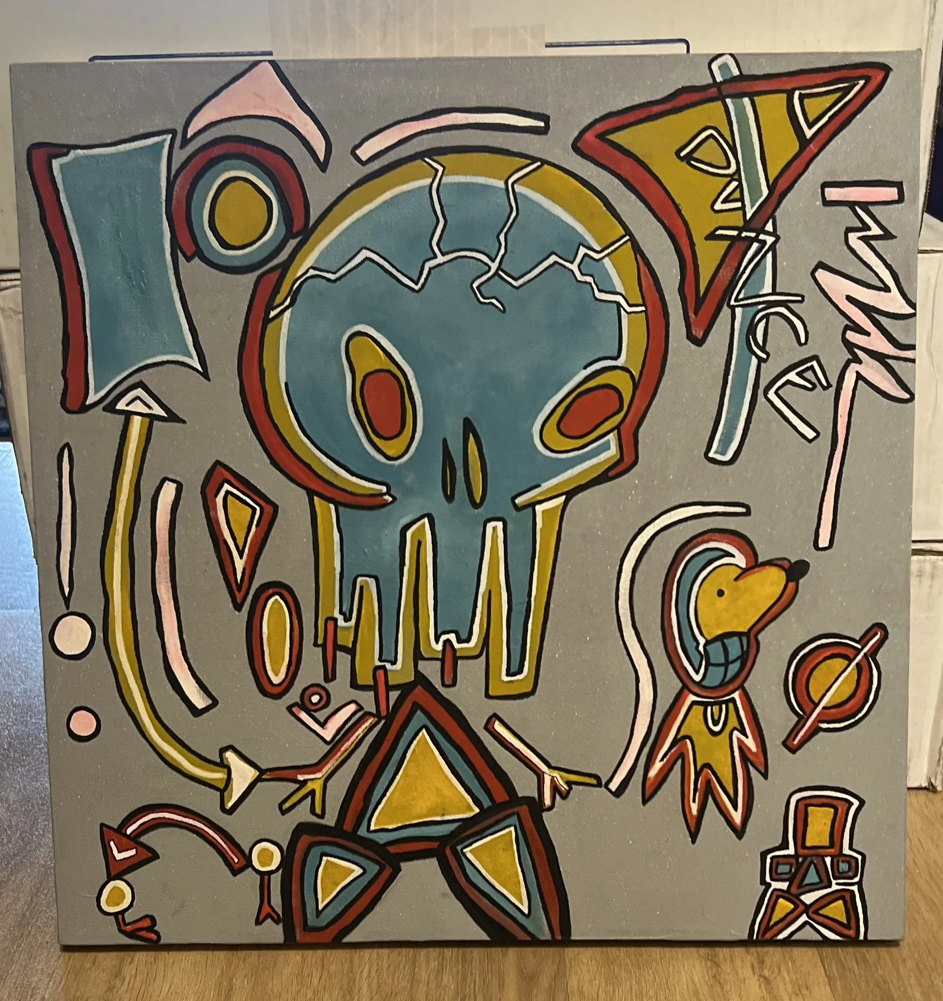 Untitled College Painting #1
(20"x20")
Handcrafted Pigment on canvas
(2024)