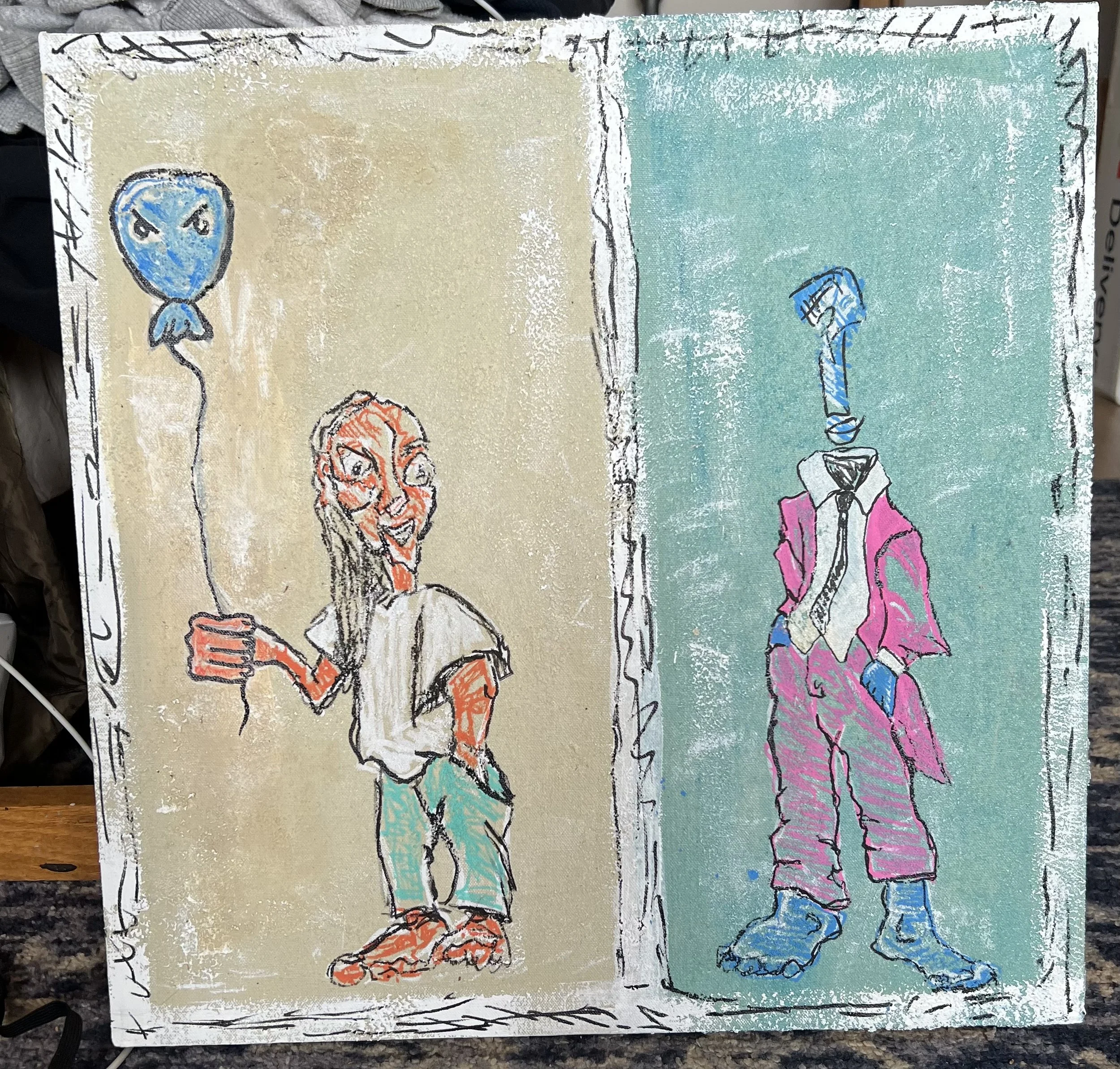Untitled College Painting #2
(20"x20")
Handcrafted Pigment on canvas
(2024)