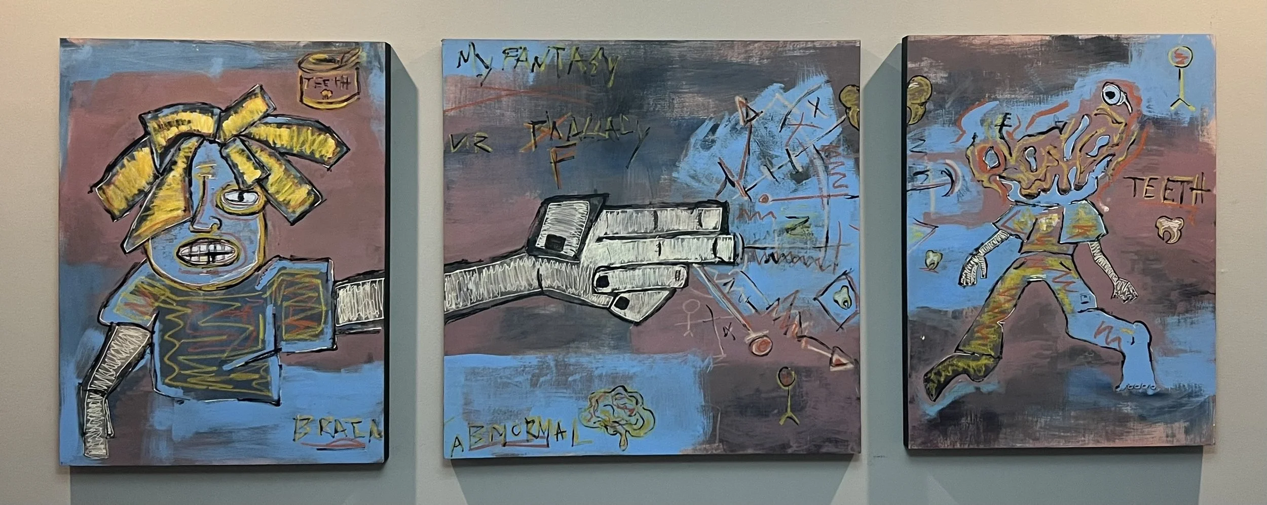 Untitled Painting #2 (2nd version)
(16"x20") (30"x30") (16"x20")
Acrylic Paint and Oil Pastel On Wood Panel
(2025)