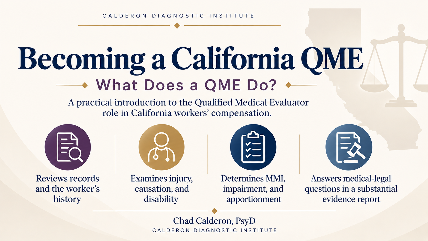 Learn what a California Qualified Medical Evaluator (QME) does, including medical-legal evaluations, injury causation, impairment ratings, apportionment, and workers’ compensation reporting.