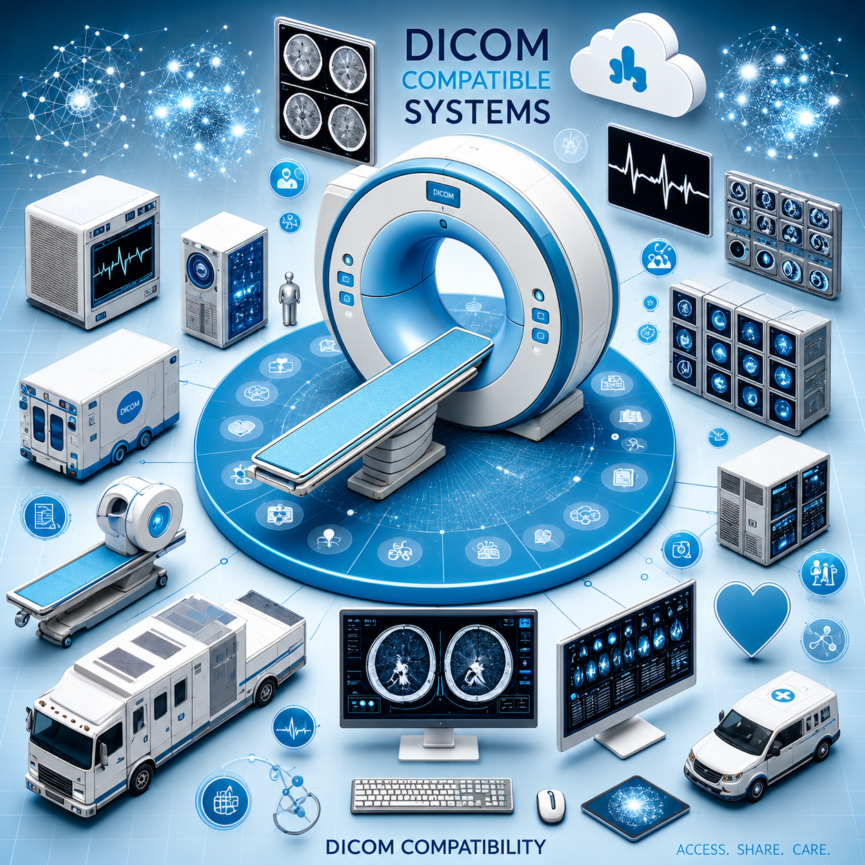 🌐 Network & DICOM Support