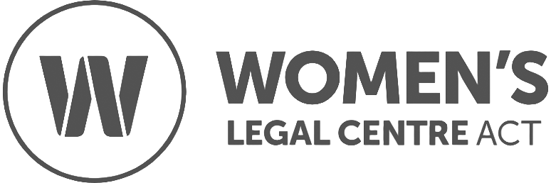 Logo of Women's Legal Centre ACT with a stylized 'W' inside a circle.