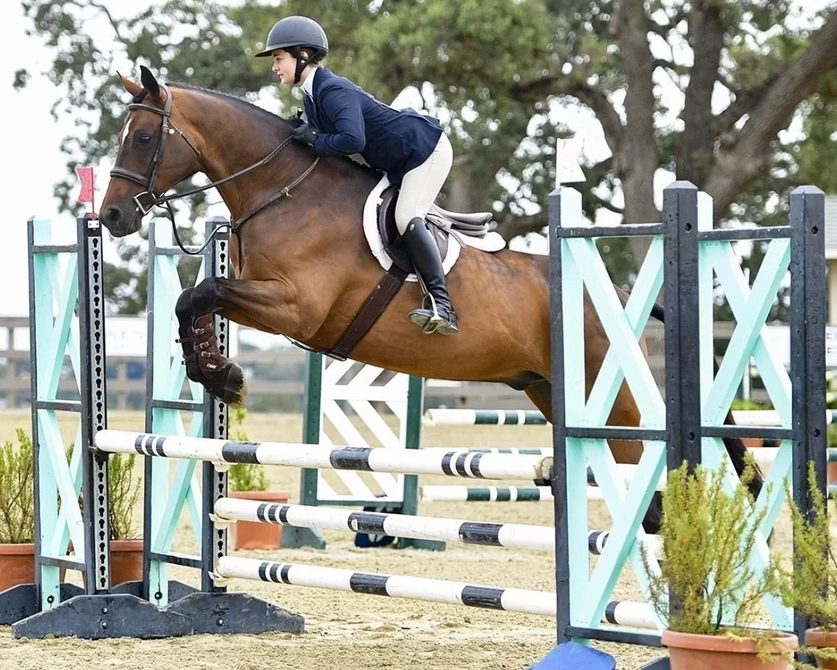 Photos of Seascape Sport Horses riders competing in hunters, jumpers, and equitation on the A-circuit in Gilroy, CA and across NorCal.
