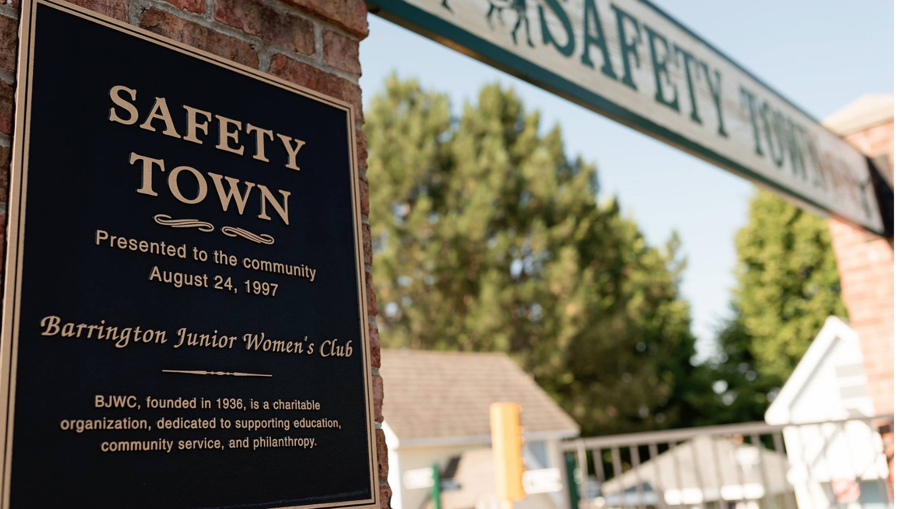 Safety Town commemorative plaque