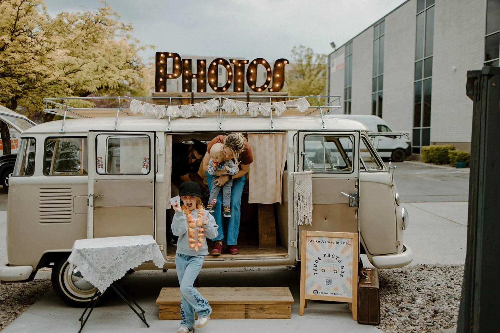 VW bus converted into a Photo Booth.
