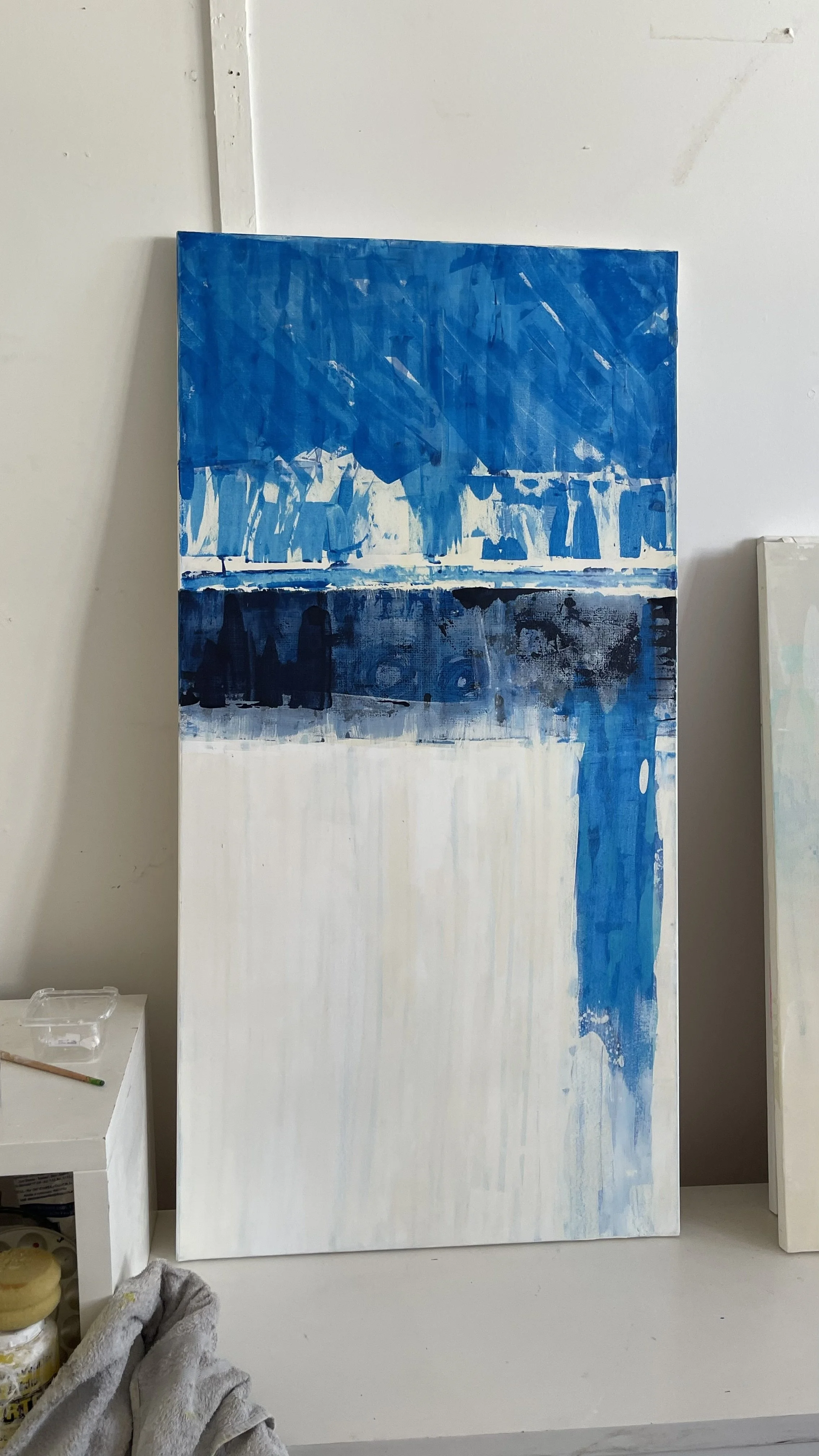 Pintura abstracta: acrílico sobre lienzo