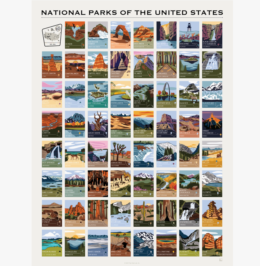 National Parks | Art Print 16x20
