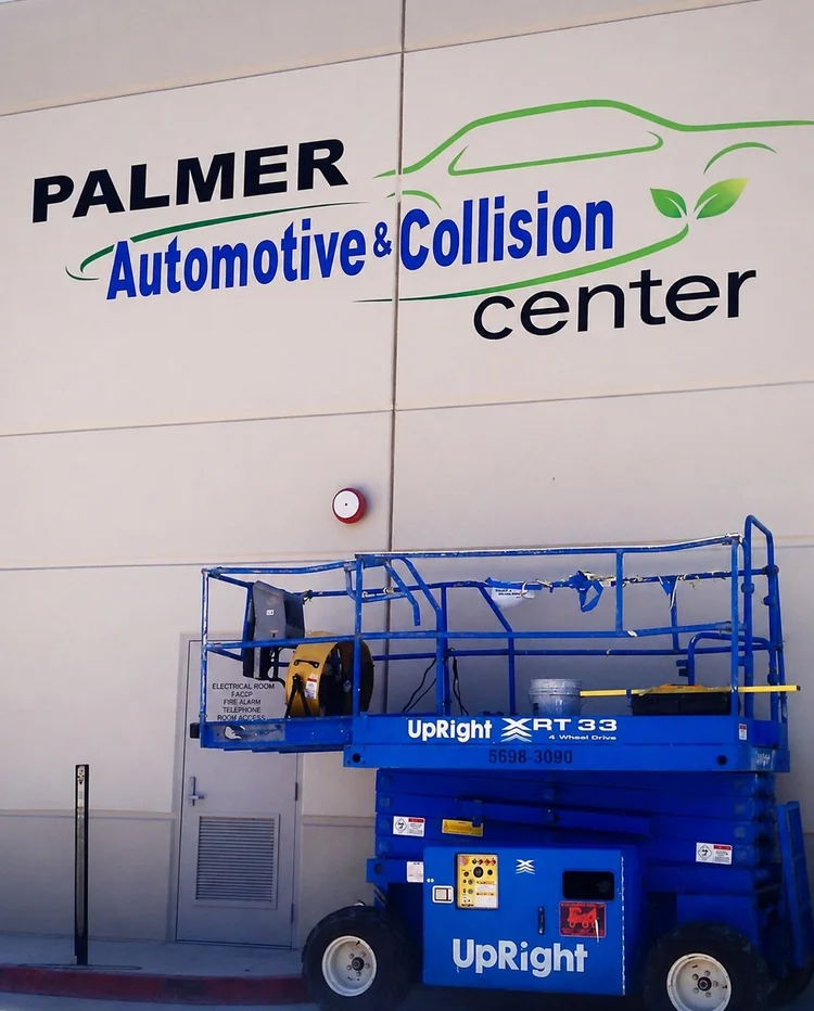 Palmer Automotive & Collision – Branded Wall Mural by SoCal Murals, Southern California