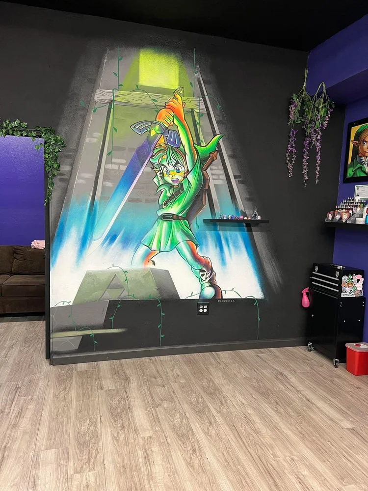 Tattoo shop – Commercial interior mural in Palm Desert, CA by SoCal Murals