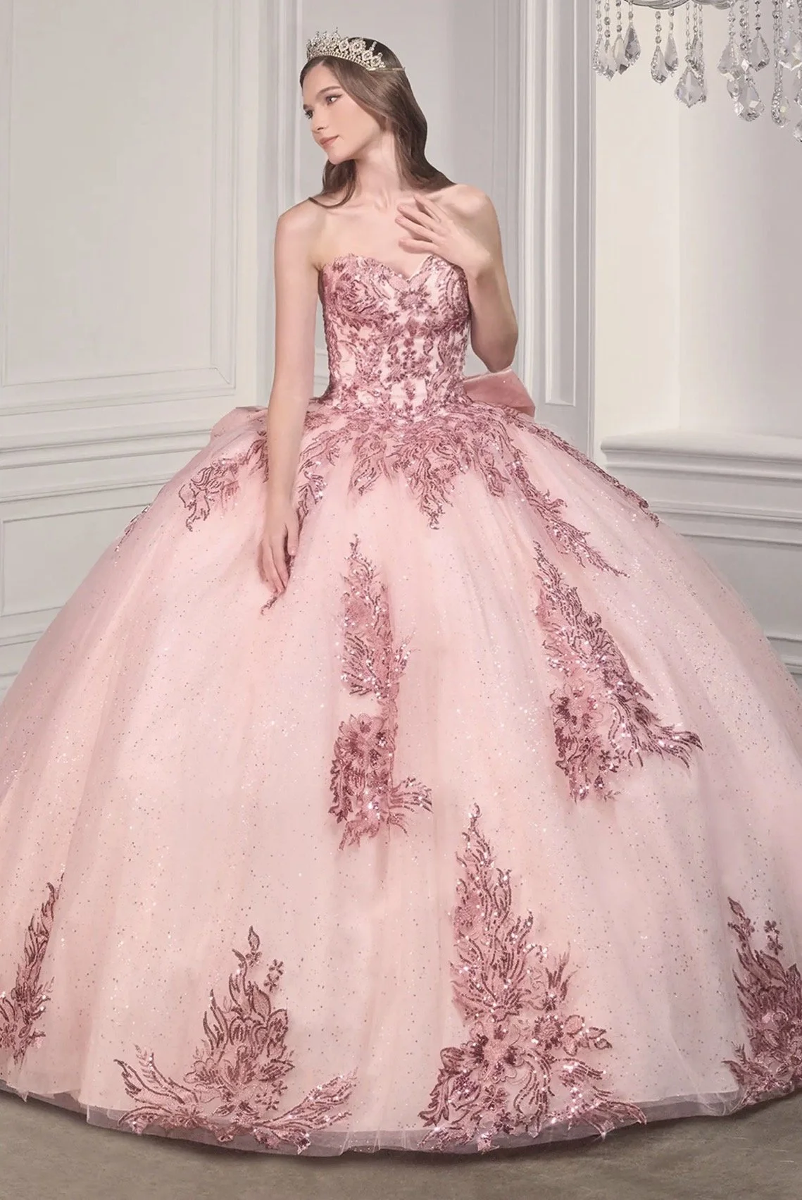 Strapless Layered Ball Gown with Bow Detail
STYLE: GV15715
Size: XS - 3XL