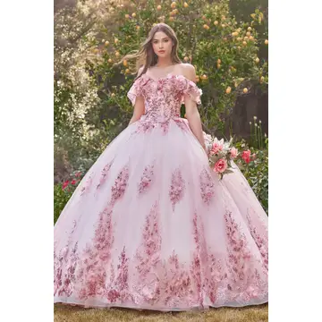 Floral Off the Shoulder Quince Dress
Style: GV15701
Size: XS - 3XL
Blush