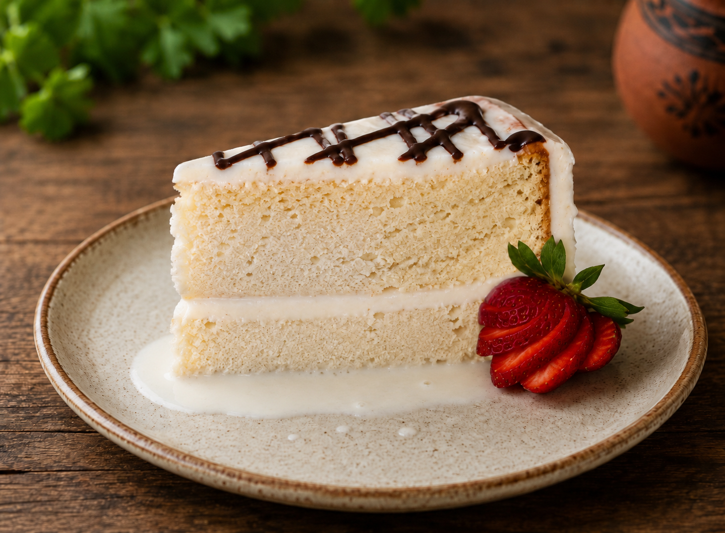 Tres Lechec Cake Slice