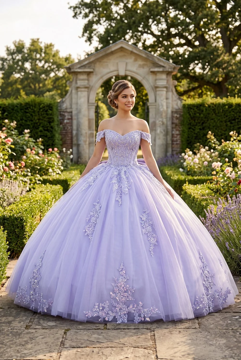 Quince dress w/  Large Removable Bow
Style: GVC3130
Size: XS - 3XL
Lilac