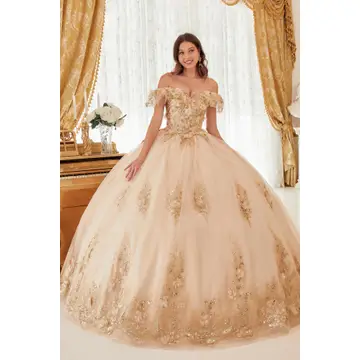 Floral Off the Shoulder Quince Dress
Style: GV15701
Size: XS - 3XL
Champagne 